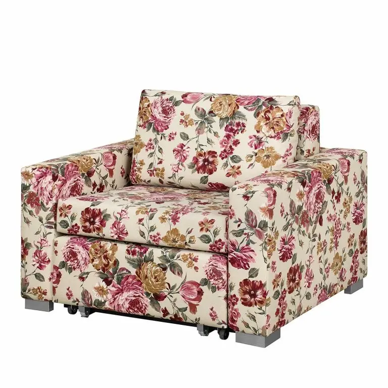 loftscape Mooved Fauteuil convertible Latina XII – Matière tissée – Beige / Rouge