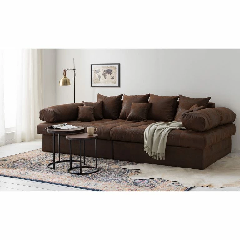 Loftscape Mooved Grand Canapé Naomi IV – Microfibre Goda: Marron Bison