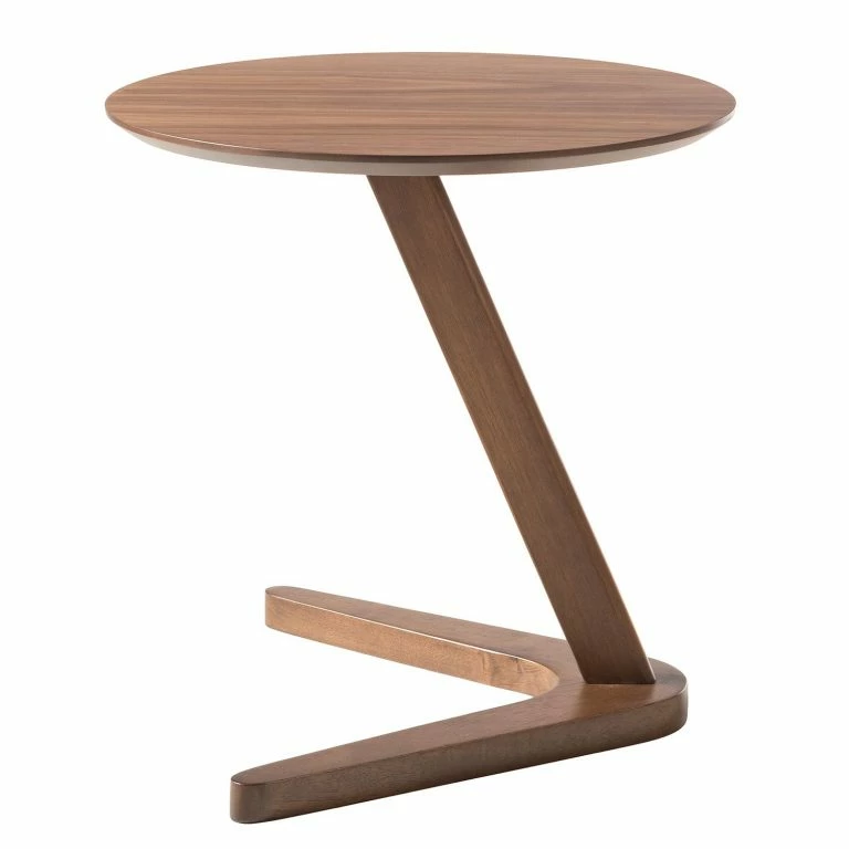 Loftscape Mørteens Bout De Canapé Chicky – Partiellement En Hévéa Massif – Placage Noyer Véritable