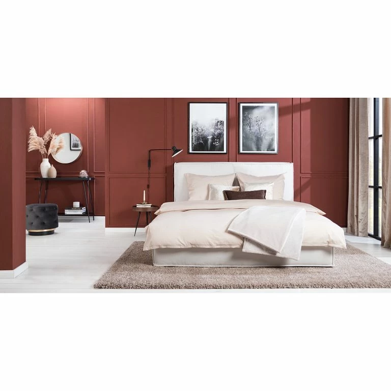 Loftscape Mørteens Bout De Canapé Melz – Partiellement En Chêne – Imitation Marbre Marron / Noir