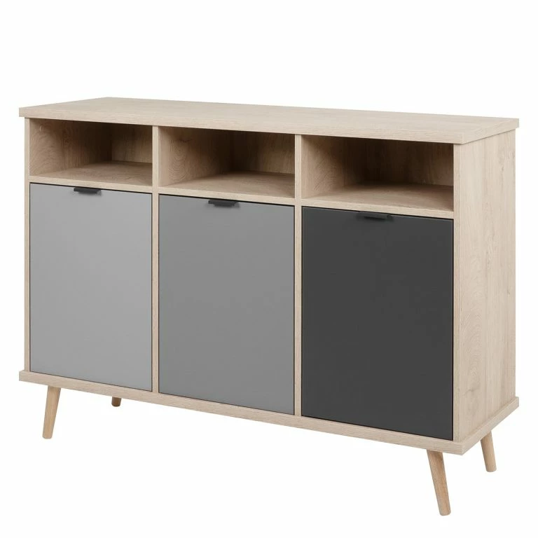 loftscape Mørteens Buffet Elysian – Gris / Imitation chêne