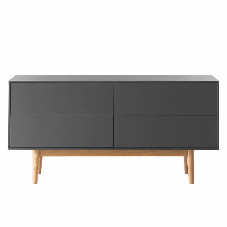 Loftscape Mørteens Buffet Lindholm V – Chêne Partiellement Massif – Gris / Chêne