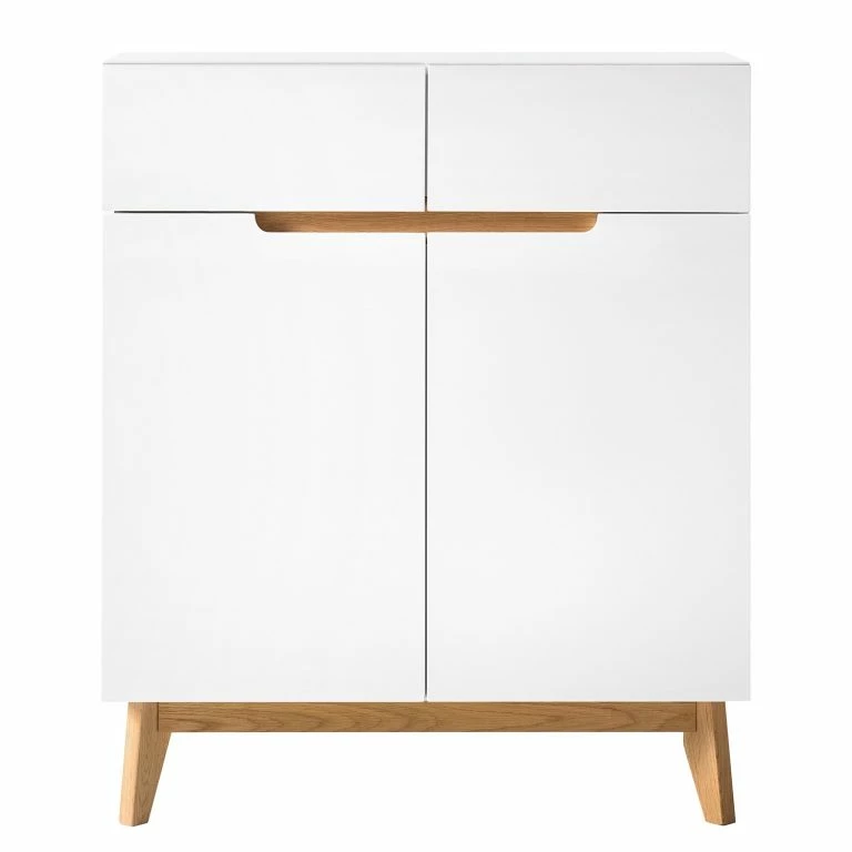 Loftscape Mørteens Buffet Tenabo – Partiellement En Chêne Massif – Blanc / Chêne