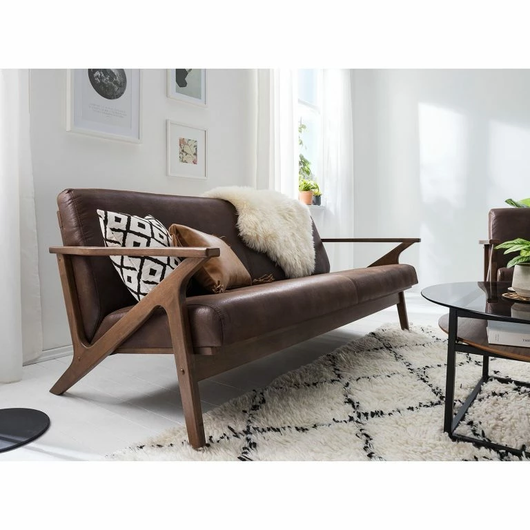 Loftscape Mørteens Canapé 3 Places Coop I – Aspect Cuir Vieilli