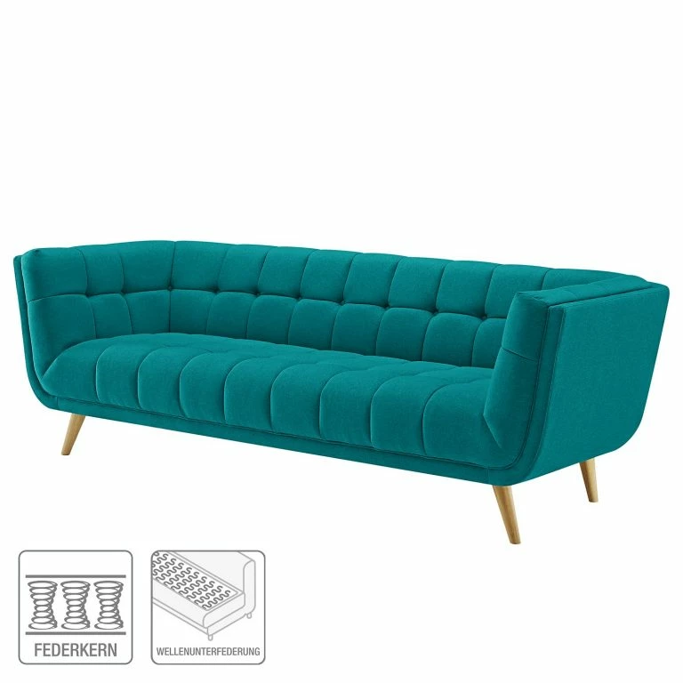 Loftscape Mørteens Canapé Cameta (3 Places) – Tissu – Turquoise