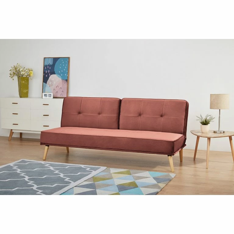 Loftscape Mørteens Canapé Convertible Bardon – Velours – Mauve