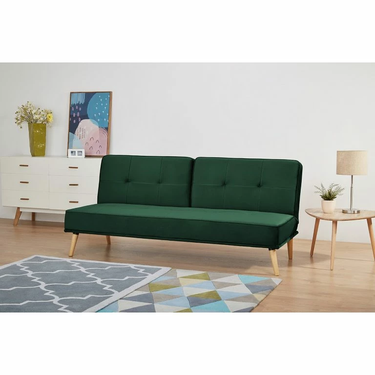 Loftscape Mørteens Canapé Convertible Bardon – Velours – Vert Vieilli