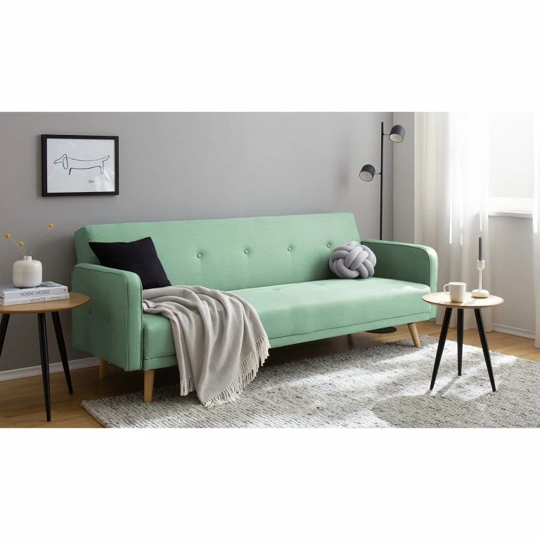 Loftscape Mørteens Canapé Convertible Daru I – Tissu Nims: Gris Menthe