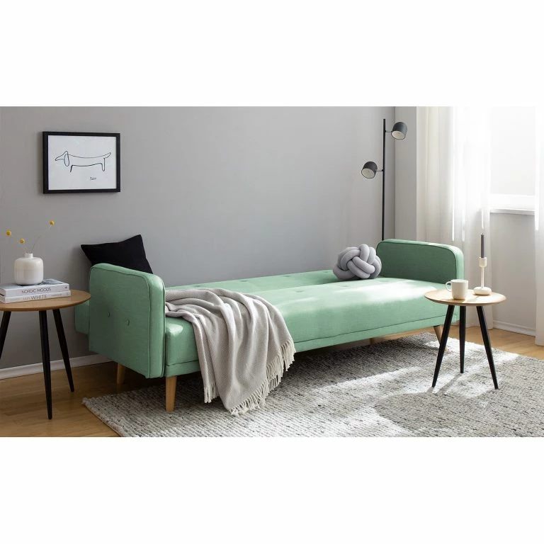 Loftscape Mørteens Canapé Convertible Daru I – Tissu Nims: Gris Menthe