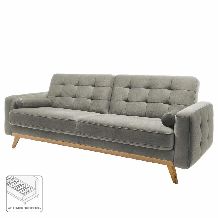 Loftscape Mørteens Canapé Convertible Oravi – Velours – Platine