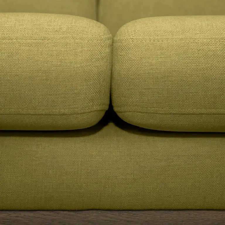 Loftscape Mørteens Canapé D’angle Billund I – Tissu Structuré – Vert Olive – Méridienne Courte à Gauche (vue De Face)