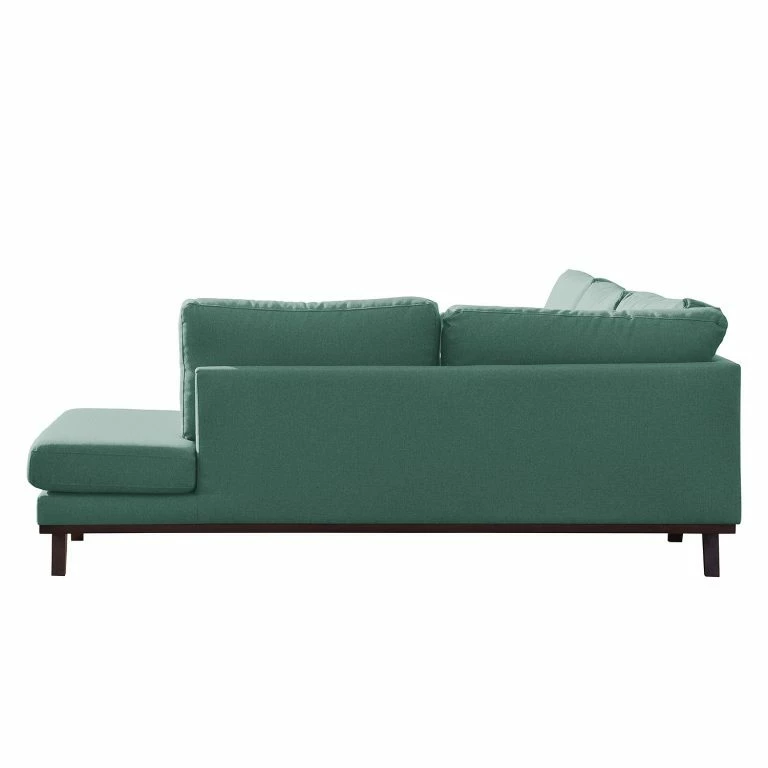 Loftscape Mørteens Canapé D’angle Billund III – Tissu Structuré – Menthe – Méridienne Longue à Droite (vue De Face)