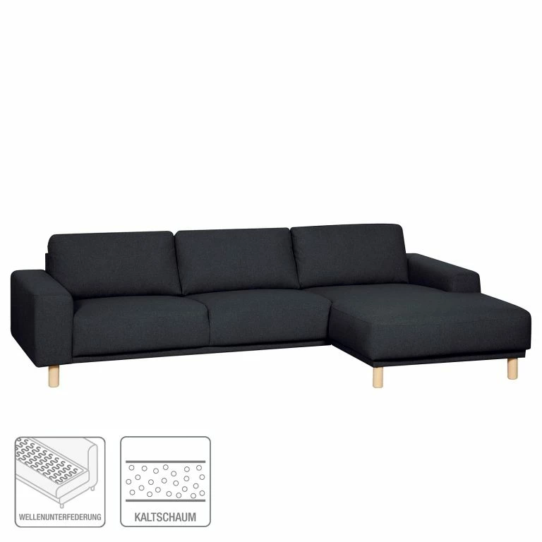 Loftscape Mørteens Canapé D’angle Kotila – Tissu Structuré – Bleu Foncé