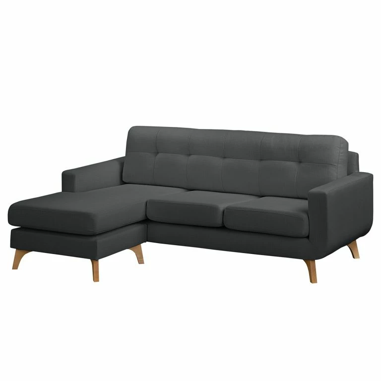 loftscape Mørteens Canapé d’angle Postville – Gris – Méridienne courte à gauche (vue de face)