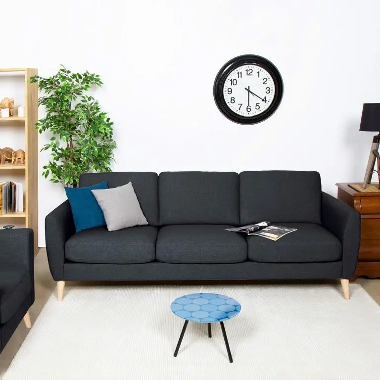 Loftscape Mørteens Canapé Kustavi (3 Places) – Tissu Structuré – Bleu Foncé