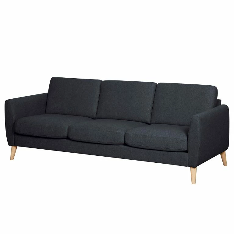 loftscape Mørteens Canapé Kustavi (3 places) – Tissu structuré – Bleu foncé