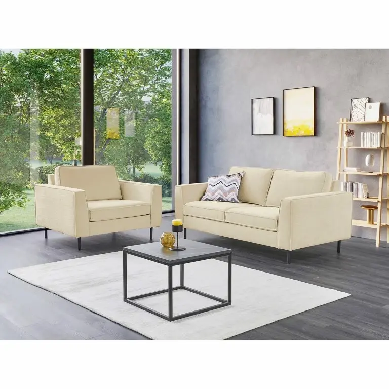 Loftscape Mørteens Canapé Monblanc (2 Places) – Tissu – Tissu Velia: Créme