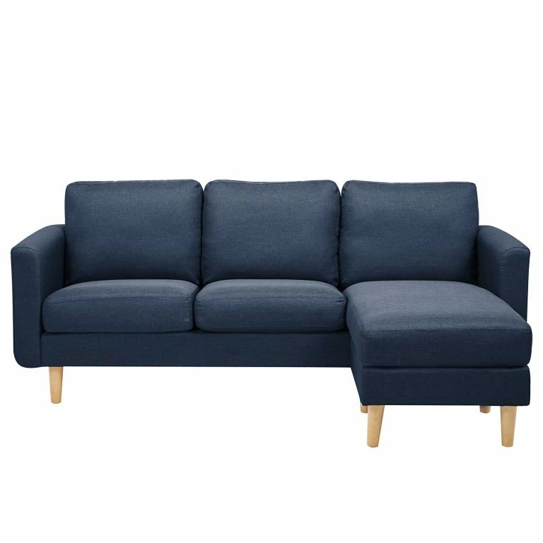 Loftscape Mørteens Canapé Saluda (3 Places Avec Repose-pied – Tissé à Plat – Bleu Foncé