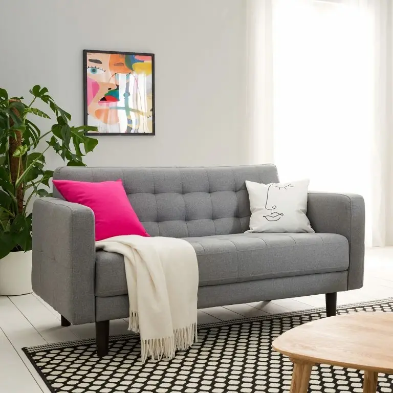 Loftscape Mørteens Canapé Sindi II (2 Places) – Tissu – Gris Clair