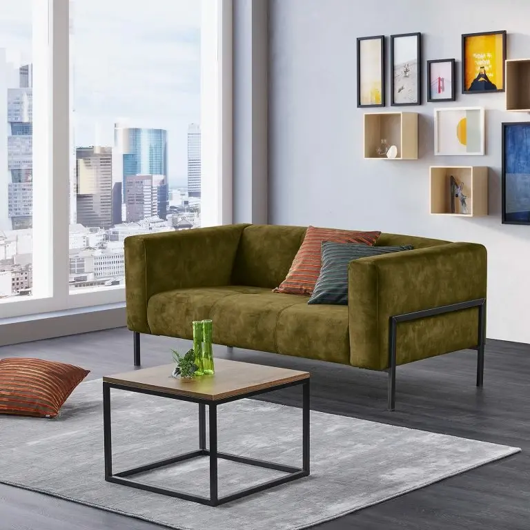 Loftscape Mørteens Canapé Vernioz (2 Places) – Tissu – Tissu Adela: Avocat