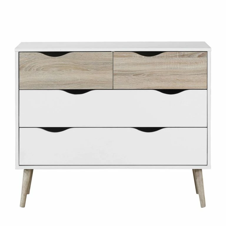 Loftscape Mørteens Commode Sunndal – Blanc / Chêne Clair