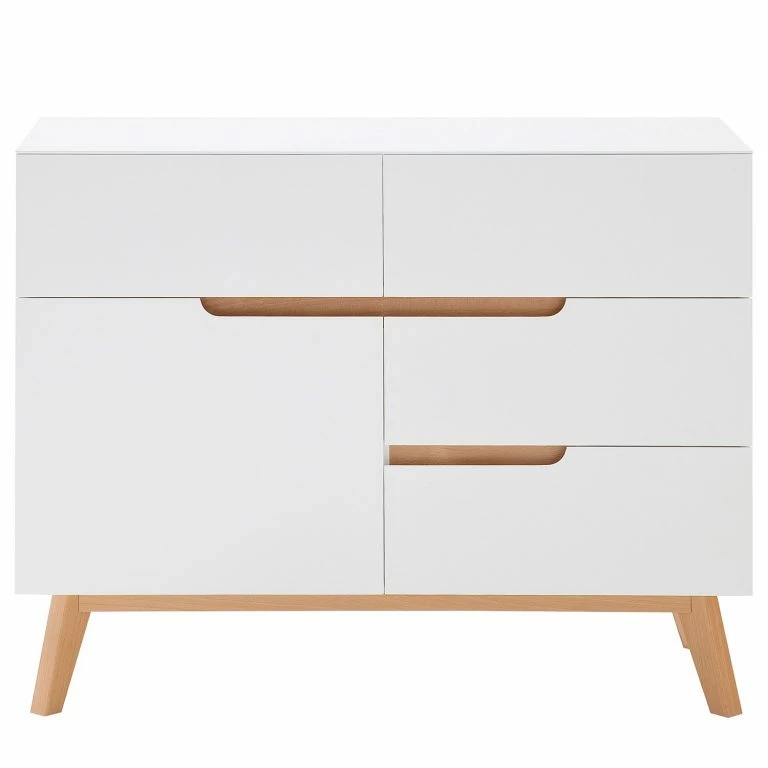 Loftscape Mørteens Commode Tenabo II – Partiellement En Chêne Massif – Blanc