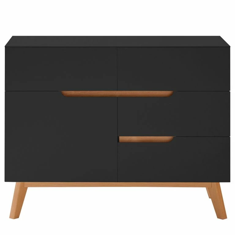 Loftscape Mørteens Commode Tenabo II – Partiellement En Chêne Massif – Noir
