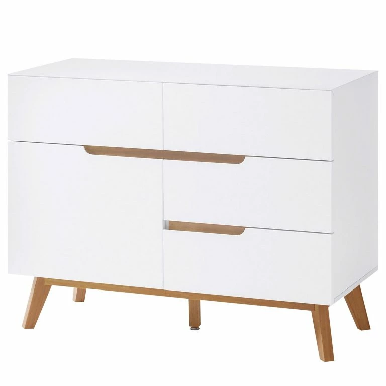 loftscape Mørteens Commode Tenabo II – Partiellement en chêne massif – Blanc