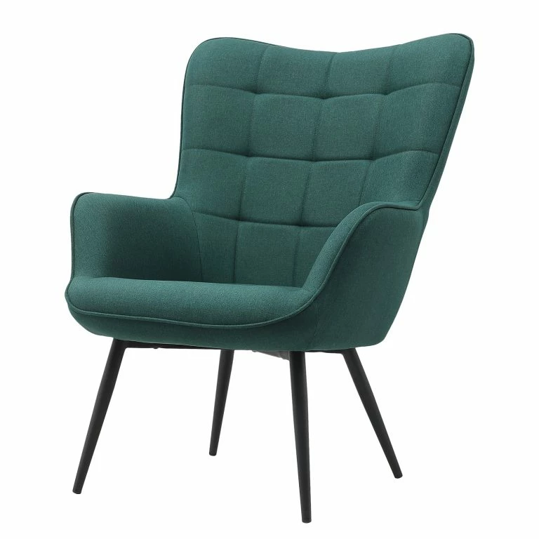 loftscape Mørteens Fauteuil Bixby – Velours côtelé – Gris – Sans repose-pieds – Tissu