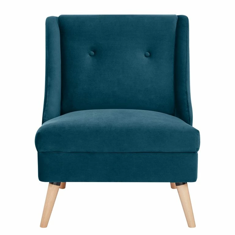 Loftscape Mørteens Fauteuil Buxin I – Velours – Bleu Foncé