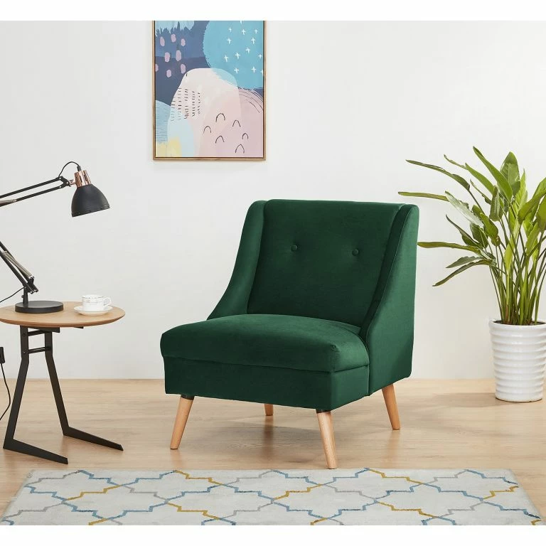 Loftscape Mørteens Fauteuil Buxin I – Velours – Vert Vieilli
