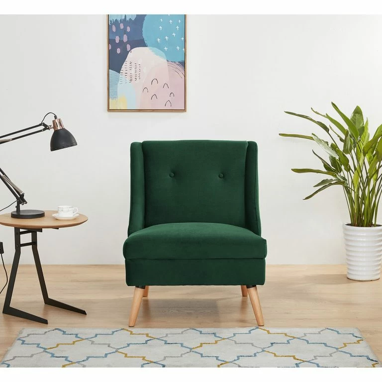 Loftscape Mørteens Fauteuil Buxin I – Velours – Vert Vieilli