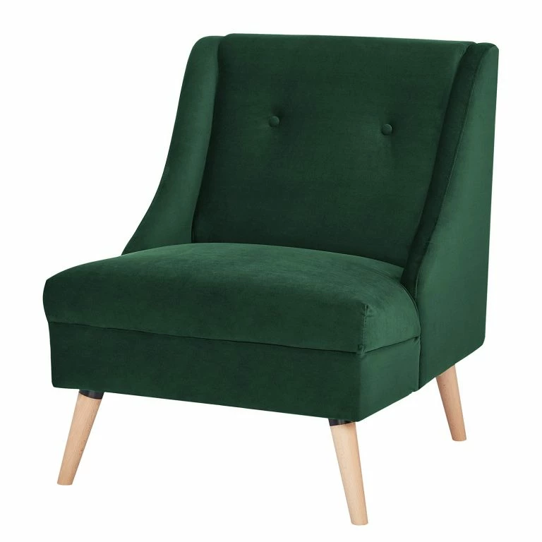 loftscape Mørteens Fauteuil Buxin I – Velours – Vert vieilli
