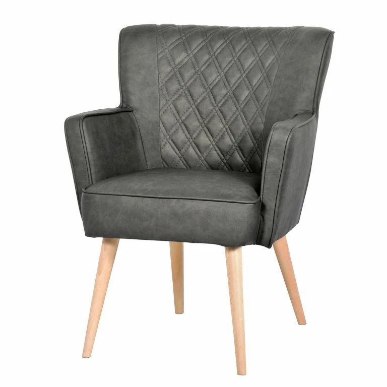 loftscape Mørteens Fauteuil Cristalina V – Aspect cuir vieilli – Avec accoudoirs