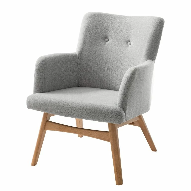loftscape Mørteens Fauteuil Joreen III – Tissu – Gris clair