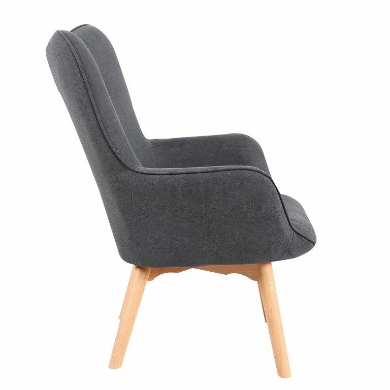 Loftscape Mørteens Fauteuil Kausala – Tissu – Avec Repose-pieds