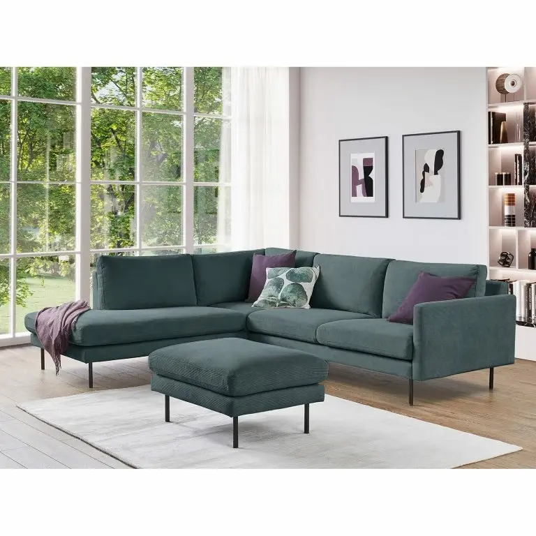 Loftscape Mørteens Fauteuil Landos – Velours Côtelé Licia: Bleu Marine