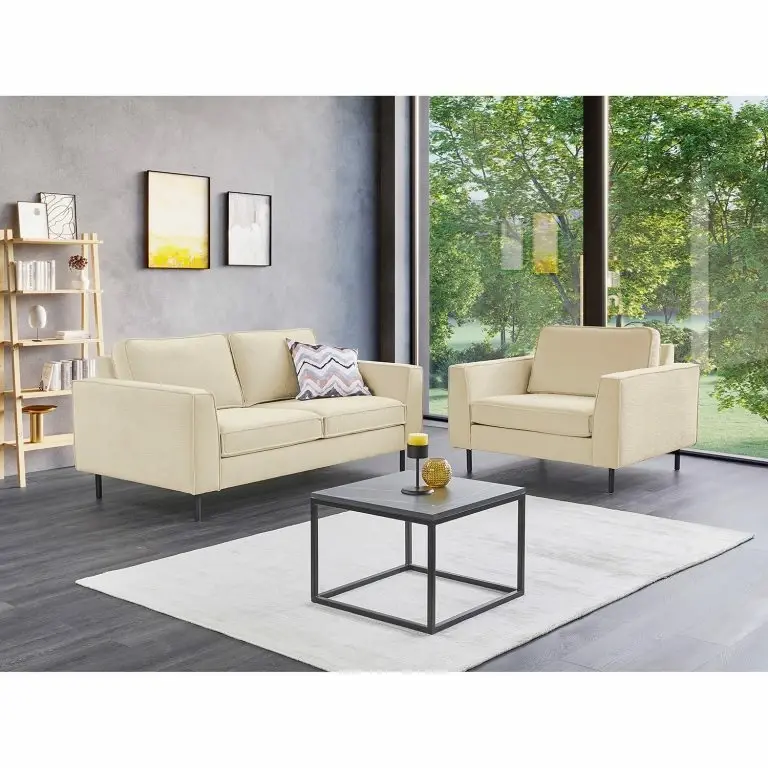 Loftscape Mørteens Fauteuil Monblanc – Tissu – Tissu Velia: Créme
