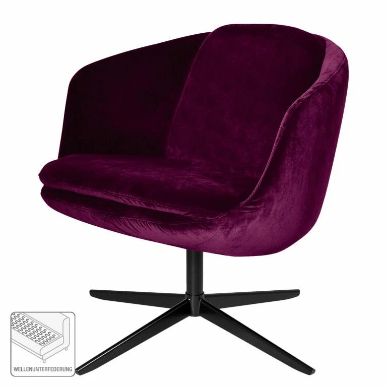 Loftscape Mørteens Fauteuil Monsac II – Velours – Mauve