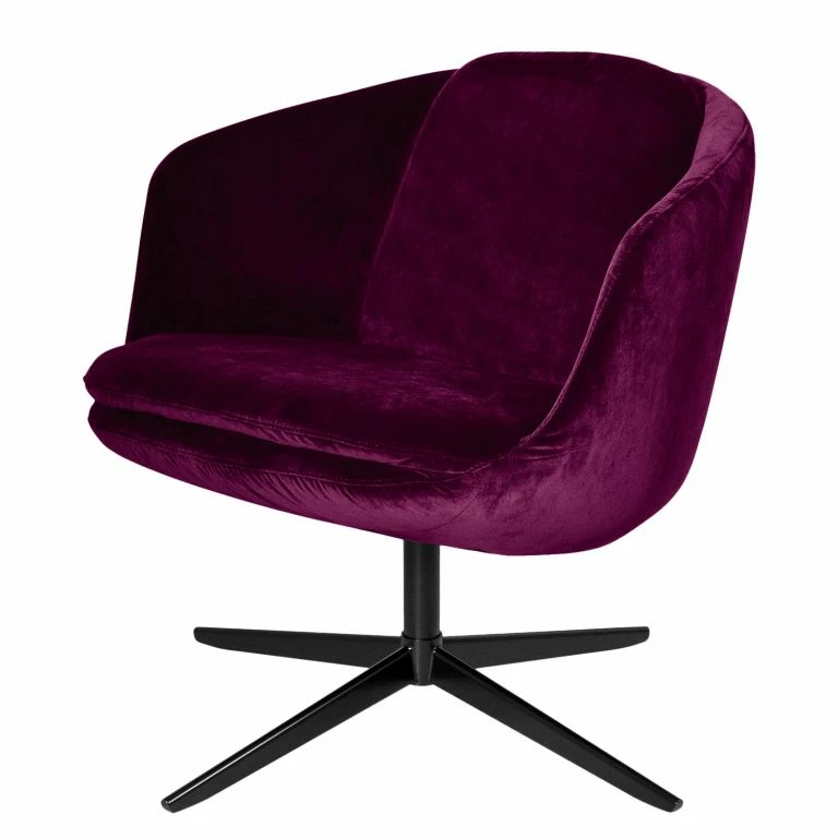 loftscape Mørteens Fauteuil Monsac II – velours – Mauve