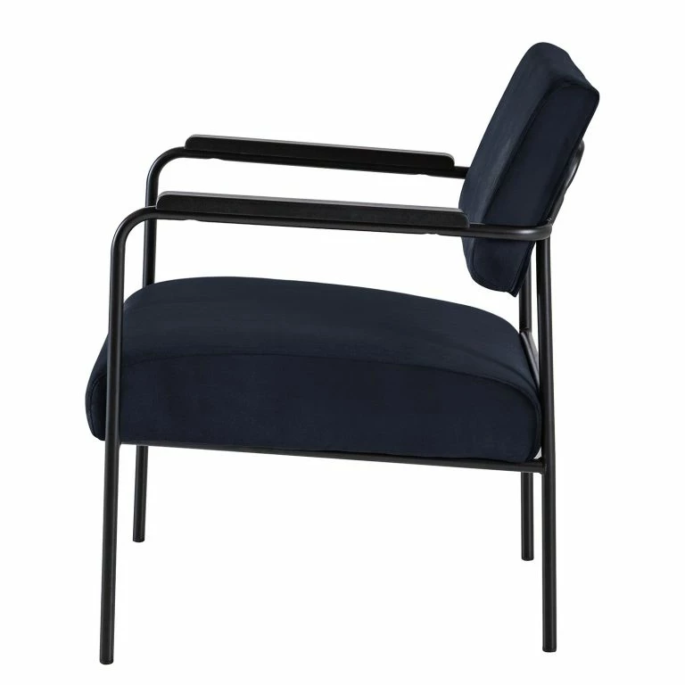 Loftscape Mørteens Fauteuil Narpes – Velours – Bleu Foncé