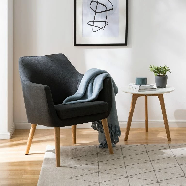 Loftscape Mørteens Fauteuil Nicholas – Tissu – Anthracite