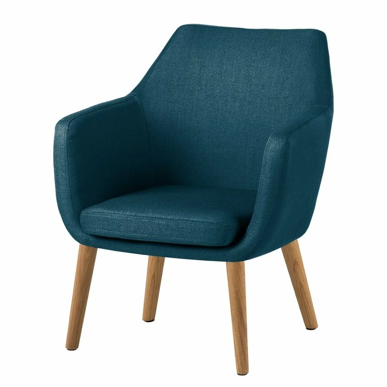 loftscape Mørteens Fauteuil Nicholas – Tissu – Bleu jean