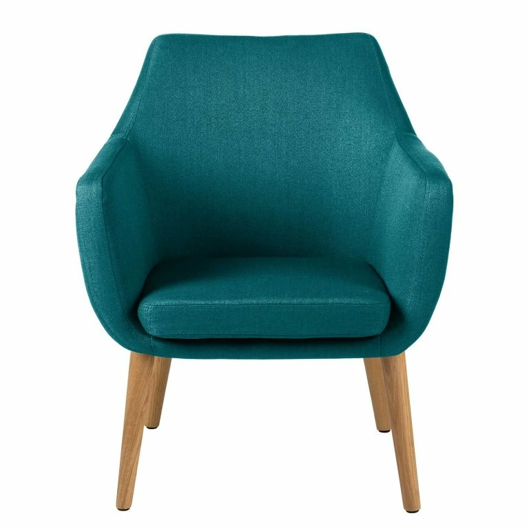 Loftscape Mørteens Fauteuil Nicholas – Tissu – Bleu Pétrole