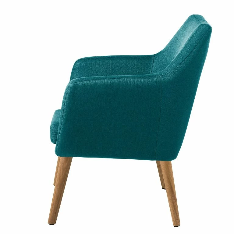 Loftscape Mørteens Fauteuil Nicholas – Tissu – Bleu Pétrole