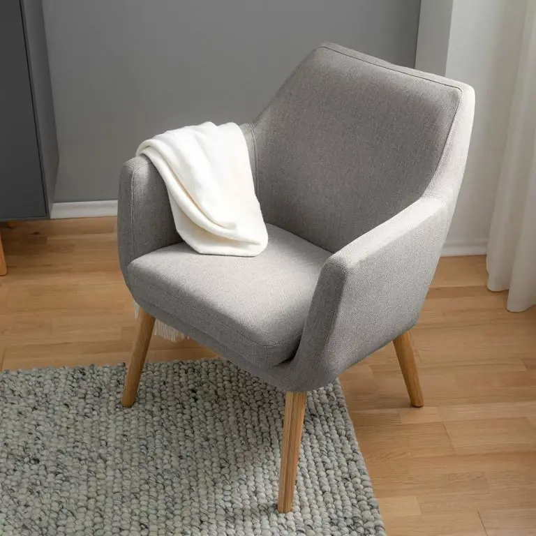 Loftscape Mørteens Fauteuil Nicholas – Tissu – Gris Clair