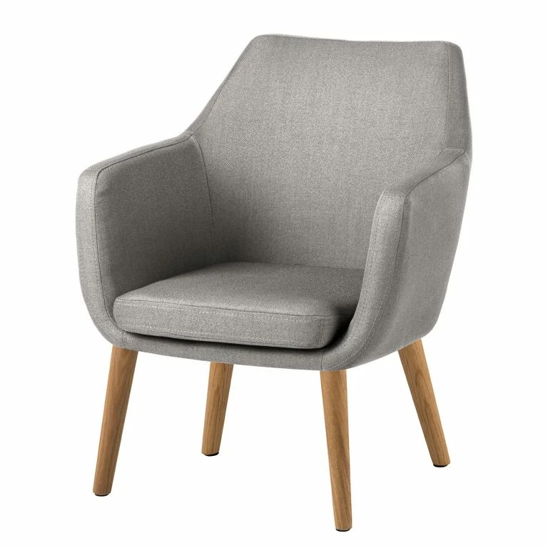 loftscape Mørteens Fauteuil Nicholas – Tissu – Gris clair