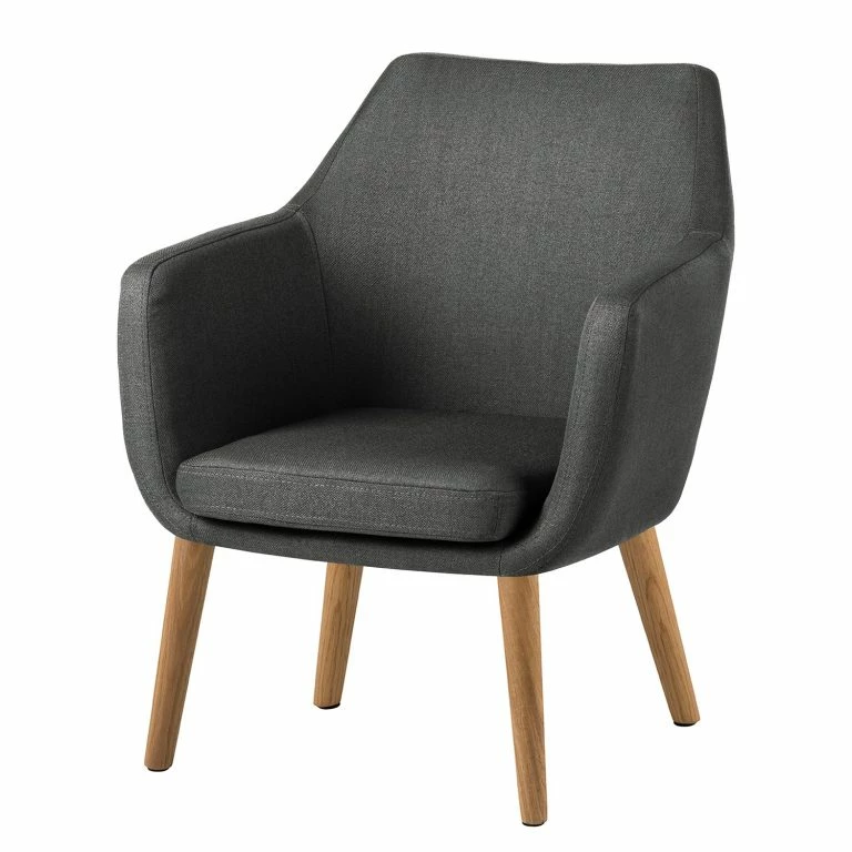 loftscape Mørteens Fauteuil Nicholas – Tissu – Gris foncé