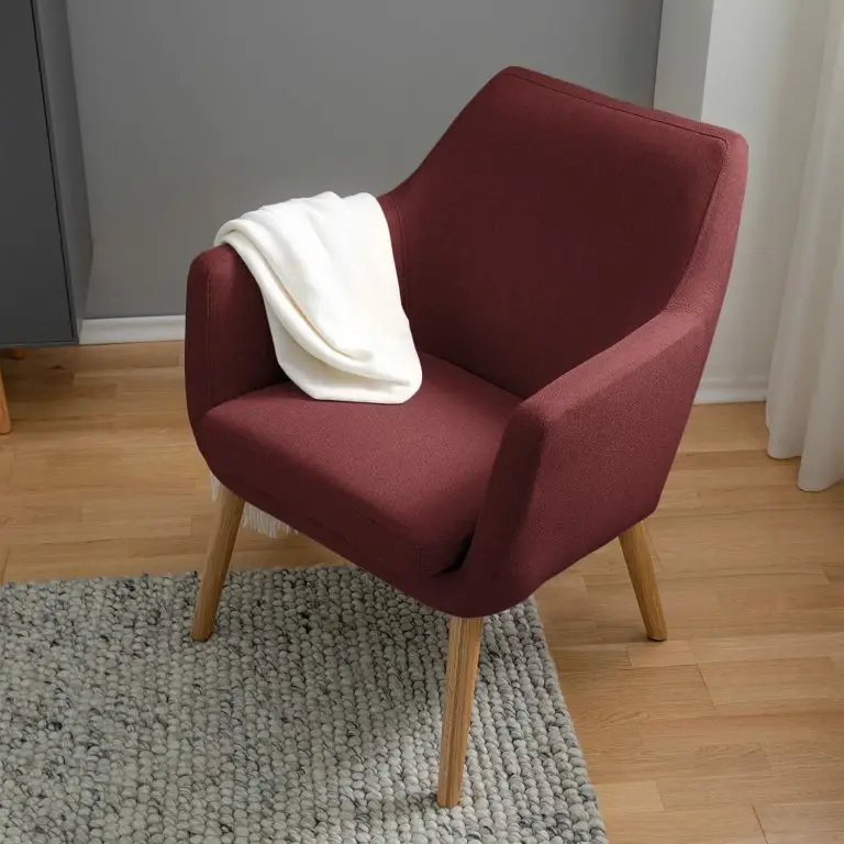 Loftscape Mørteens Fauteuil Nicholas – Tissu – Rouge Foncé