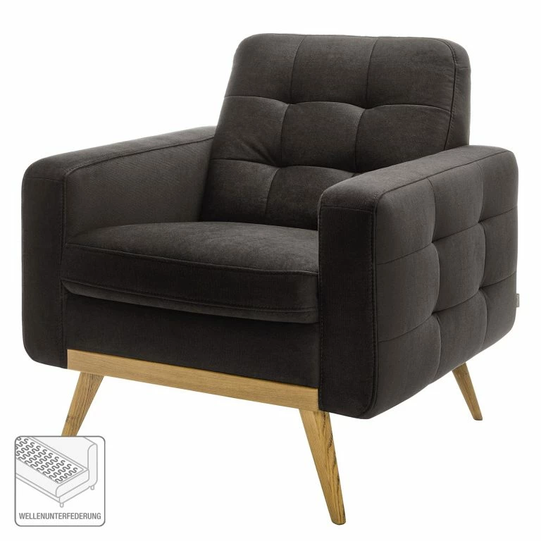 Loftscape Mørteens Fauteuil Oravi – Velours – Marron Foncé